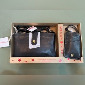 NWT Lucky Brand crossbody bag with card case & key ring!